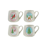 4" Rd X 3-3/4h Stoneware Mug W Holiday Saying
