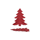 Debossed Ceramic Tree Shaped Plate - Red