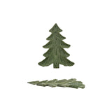 Debossed Ceramic Tree Shaped Platter Green