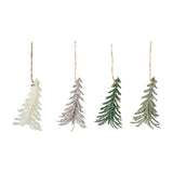 Plastic Tree Ornament W Glitter