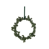 Flocked Foam Ball Wreath, Green